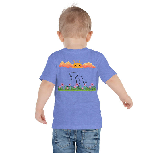 Toddler Short Sleeve Tee Cats and Dogs