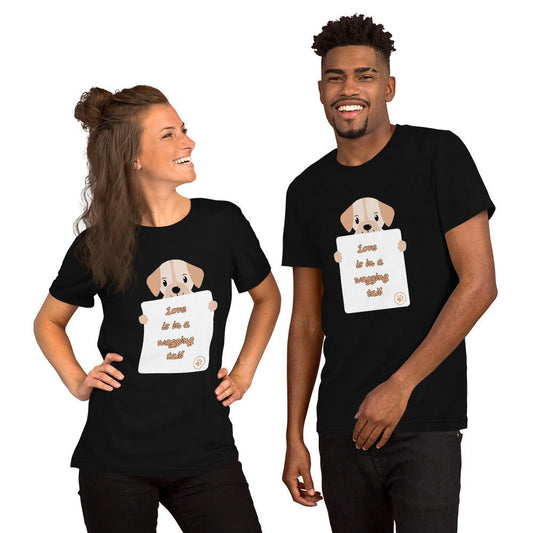 Unisex t-shirt Bella + Canvas Love is in a wagging tail