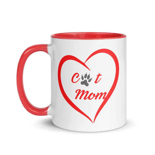 Mug with Color Inside Cat Mom